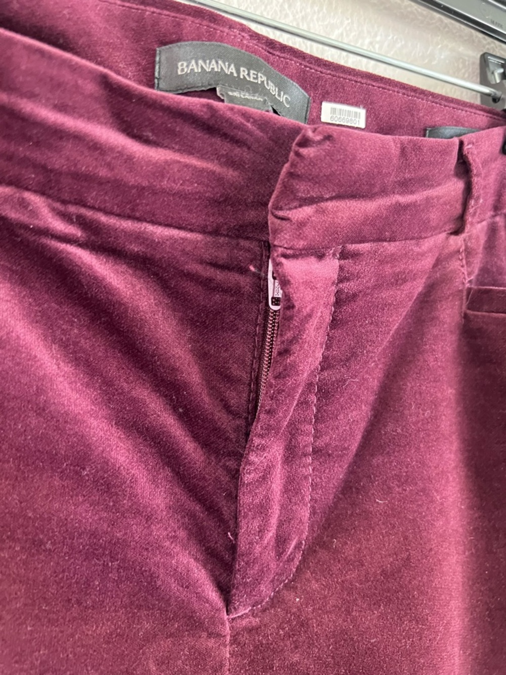 Banana Republic Women's Sloan Slim High Rise Ankle Velvet Trouser Pants - Picture 3 of 10